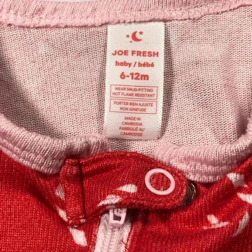 4/$20 Joe Fresh Snug Fit Candy Cane Sleeper - Picture 5 of 5